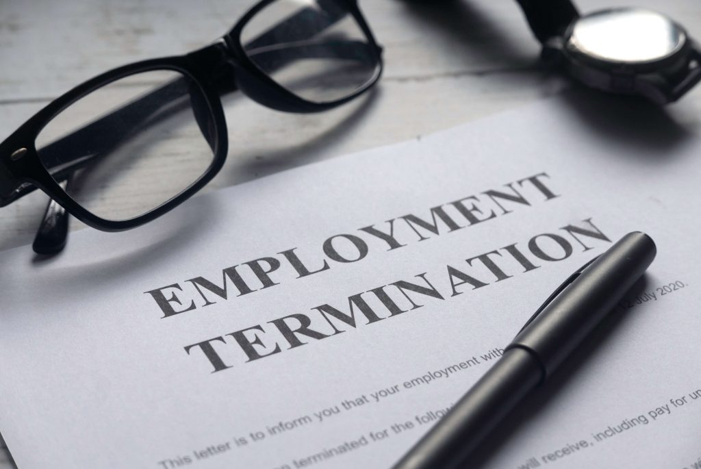 Employment termination notice