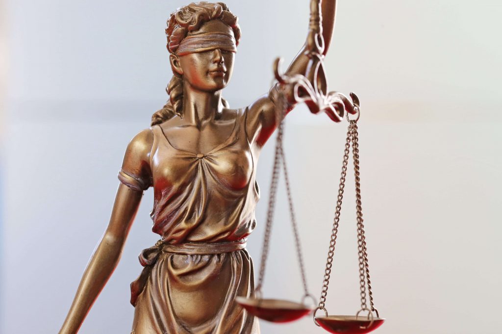 Lady justice representing law and order