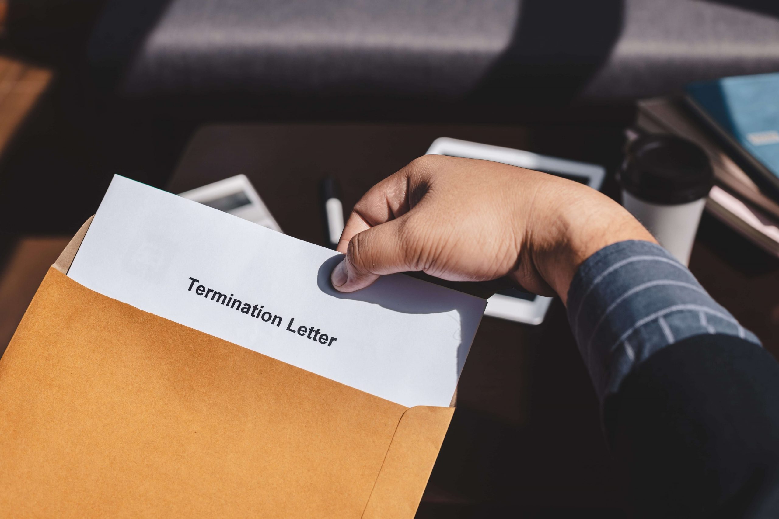 Employee receiving an employment termination notice
